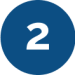 white number 2 on blue circle