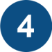 white number 4 on blue circle
